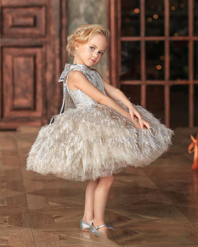 Girls 1 Year Wedding Flower Dress