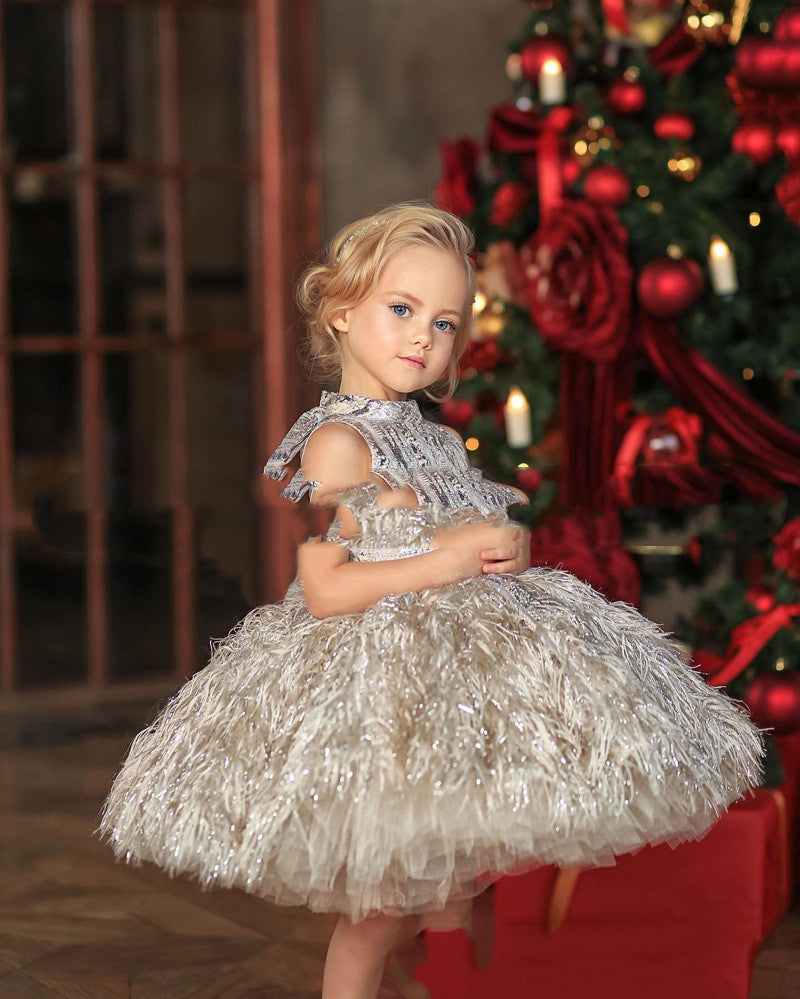 Girls 1 Year Wedding Flower Dress